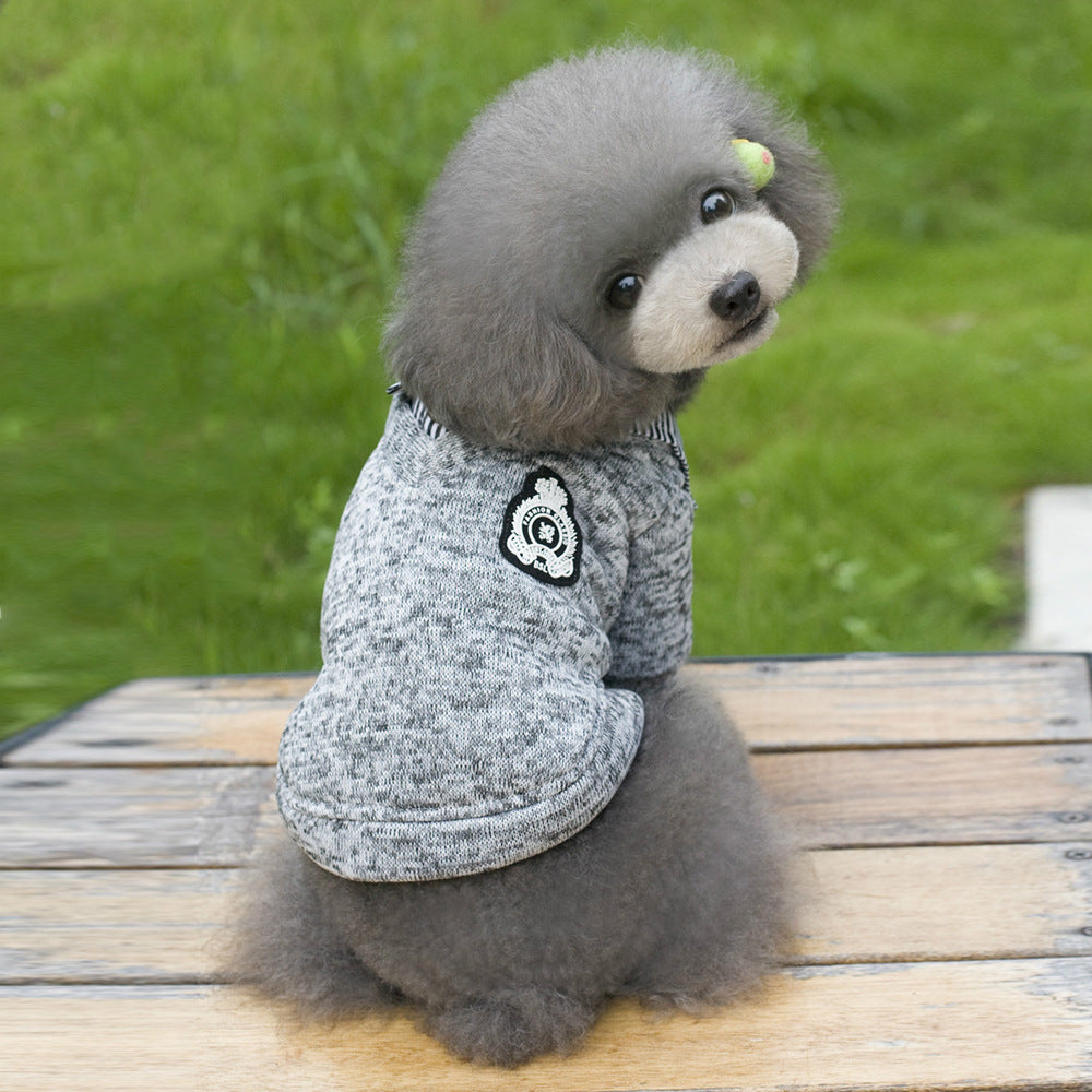 Dog Hoodie with Lapel and Two Legs