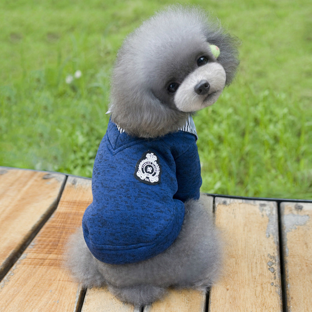 Dog Hoodie with Lapel and Two Legs